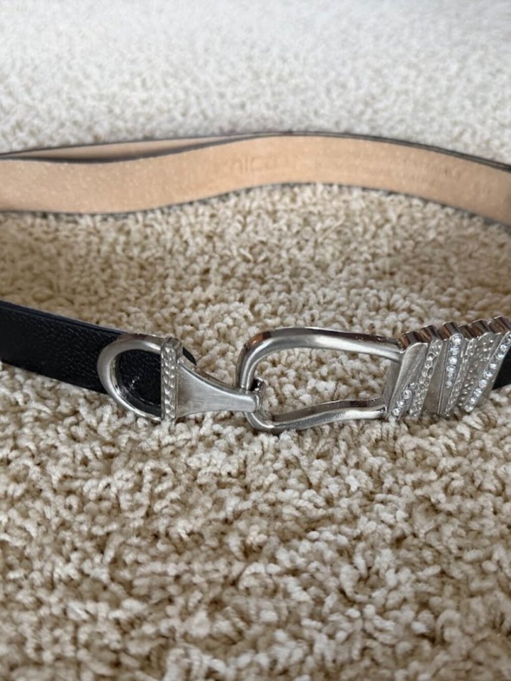 Chico's Jeweled Black Belt